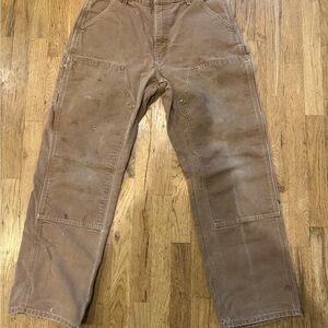 Carhartt  vintage Brown  double knee Workwear Pants 34x32